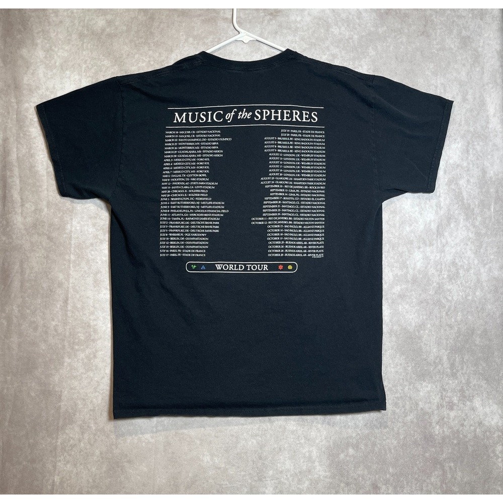 Coldplay Music of the Spheres Shirt Mens XL Black World Tour Band Tee 2022 - Picture 3 of 13